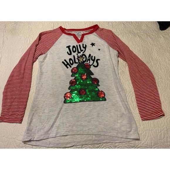 Merry Christmas Poof Girl Sleeper Top, Size 14 (bin C) - Picture 4 of 4